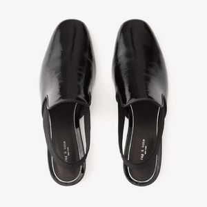 (AN-48) Rag & Bone Luis Slingback In Black Patent